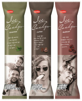 아이스캔디 녹차, 커피, 팥 랜더링